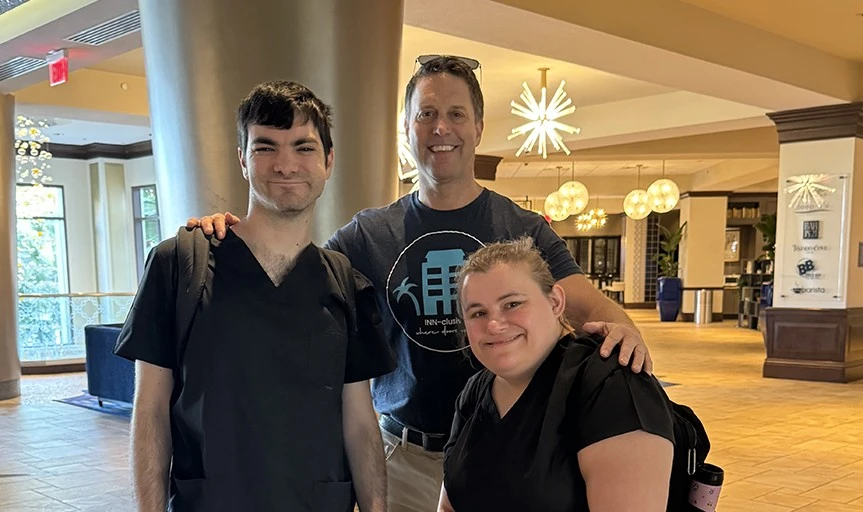 group of persons with IDD and Mike the founder of INNclusivity